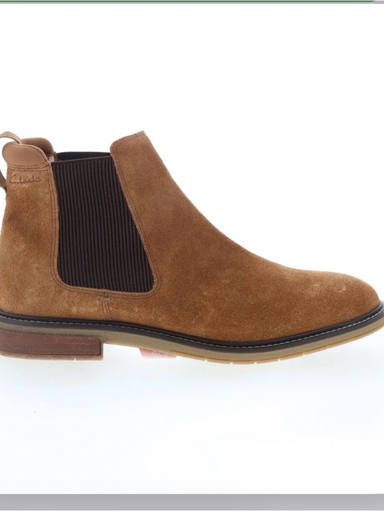 Clarks Other - Clarks Clarkdale Mens Brown Suede Slip On Chelsea Boots dark tan